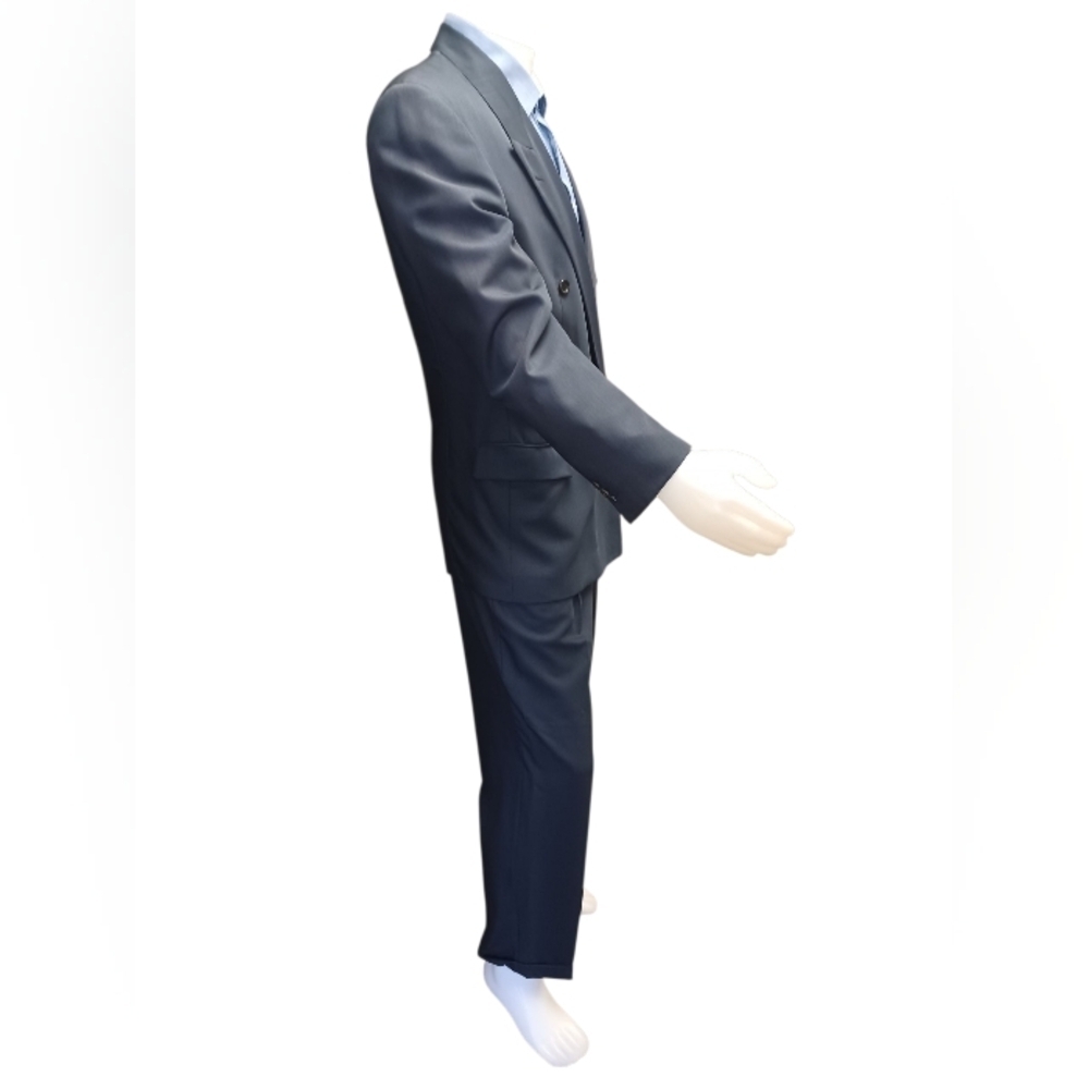 Hugo Boss Al Capone Chicago Suit Wool GUC Blue Vintage Size GR 50 - Picture 3 of 15